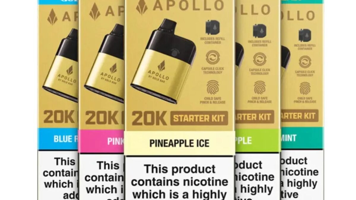 gold bar apollo 20k pod vape kit Pods