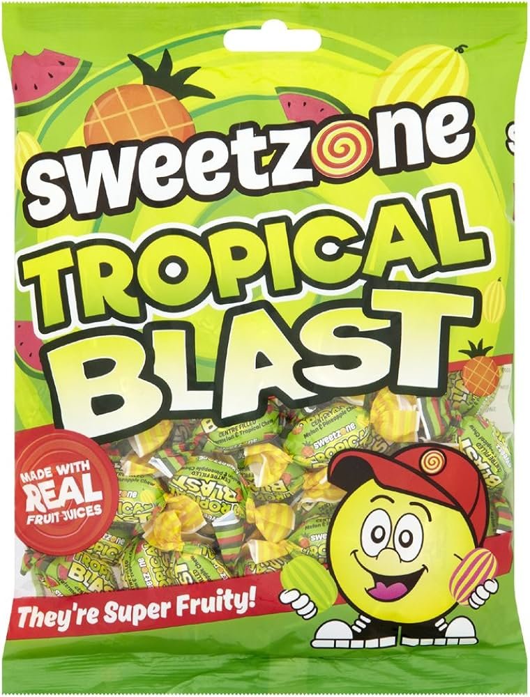 Sweetzone tropical blast candy pouch 200gram