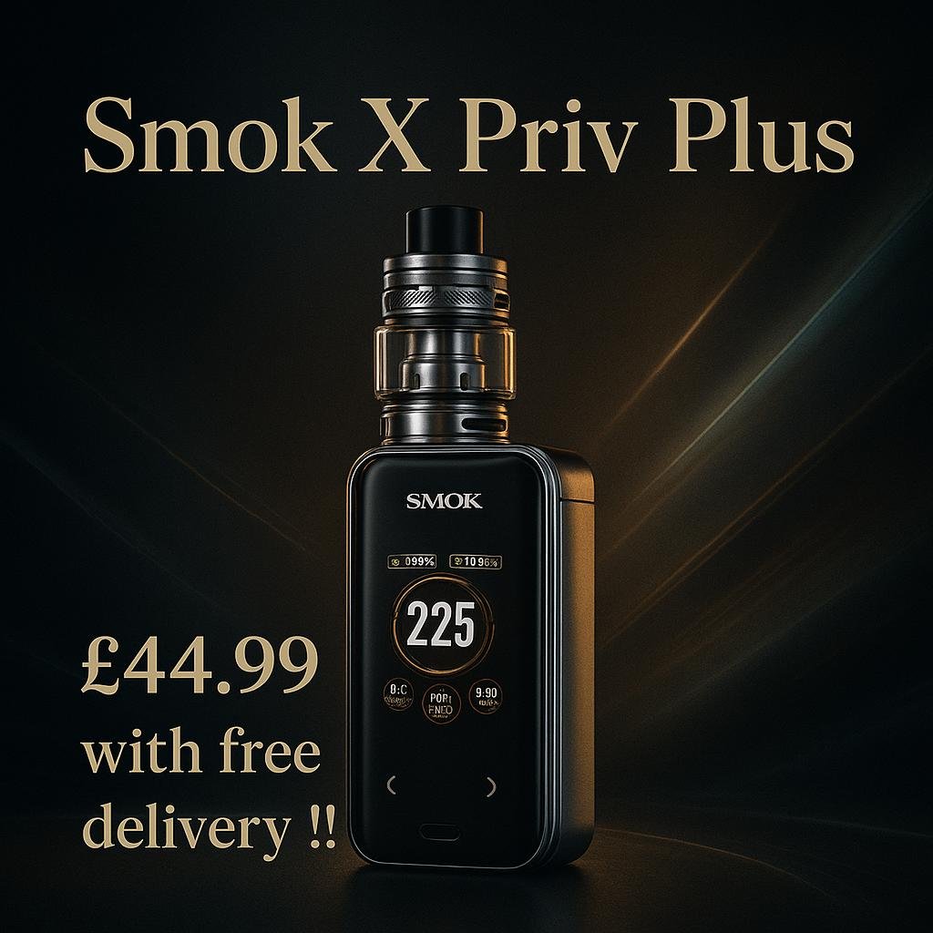 Smok X Priv Plus vape device with sleek design and display screen