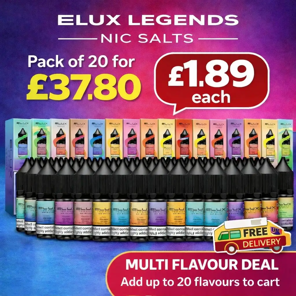 ELUX Nic Salt E-Liquid 20mg 10ml – Pack of 20