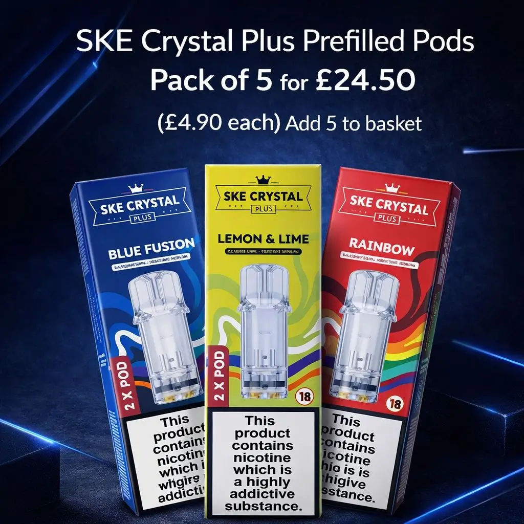 SKE Crystal Plus Prefilled Pods – Pack of 5