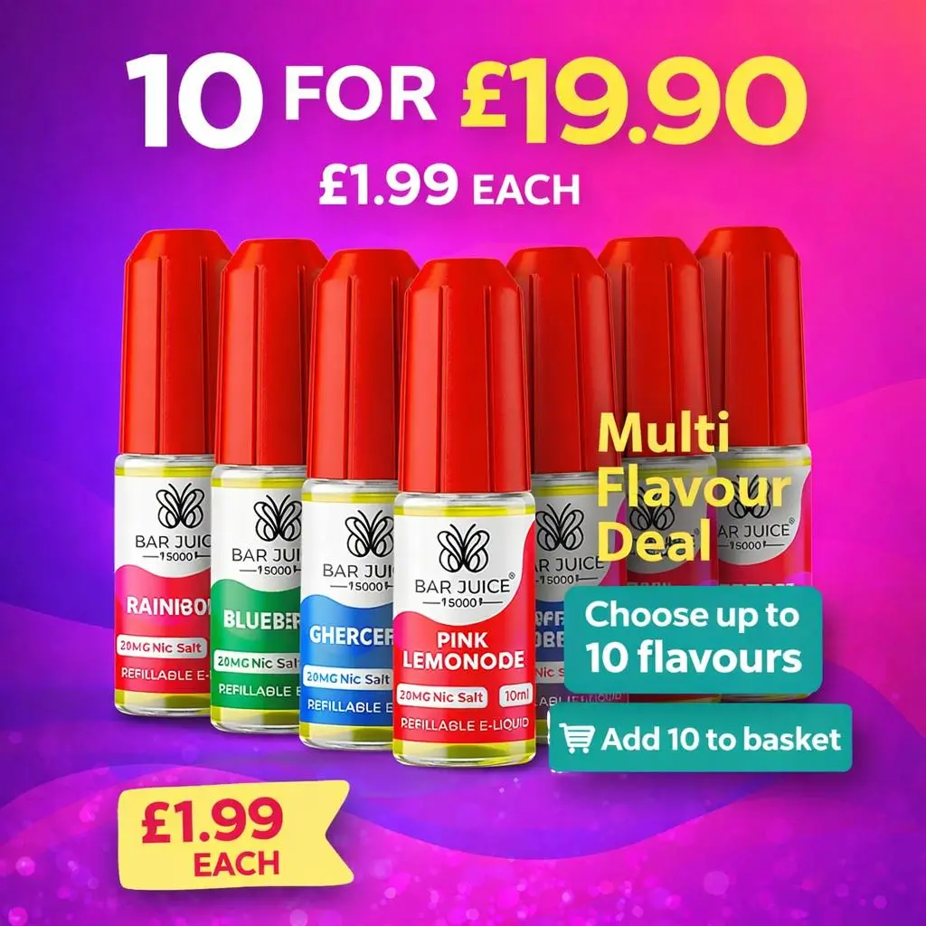 Bar Juice 5000 Nic Salt E-Liquid 20mg 10ml – Pack of 10