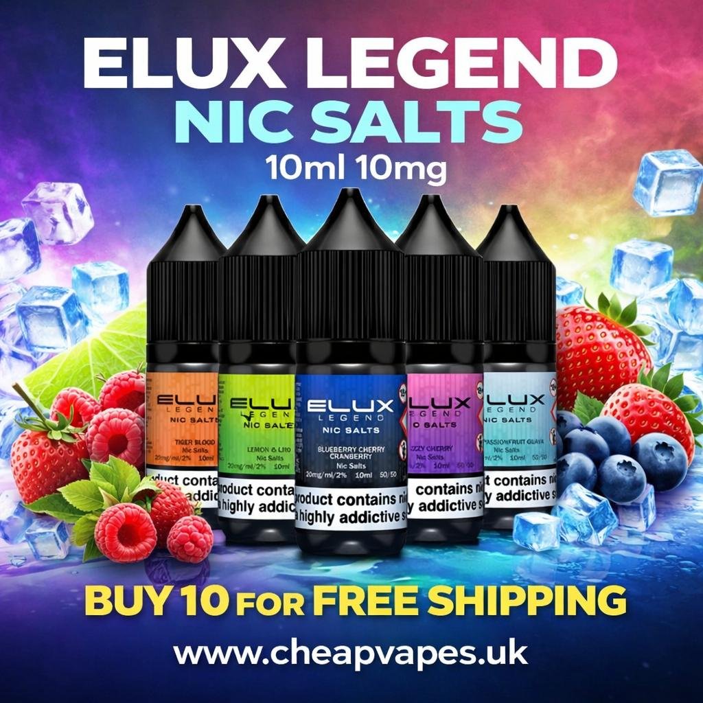 Elux Legend Nic Salts 10mg 10ml nicotine salt e-liquid