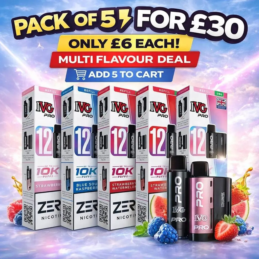IVG Pro 12 Zero Nicotine Vape 10K Puffs